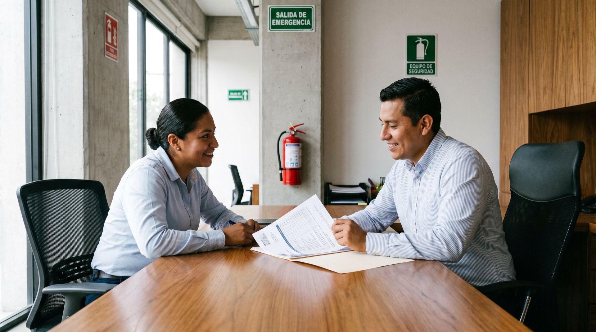 Asesor de Industrias RYMEX revisando una cotización con un cliente